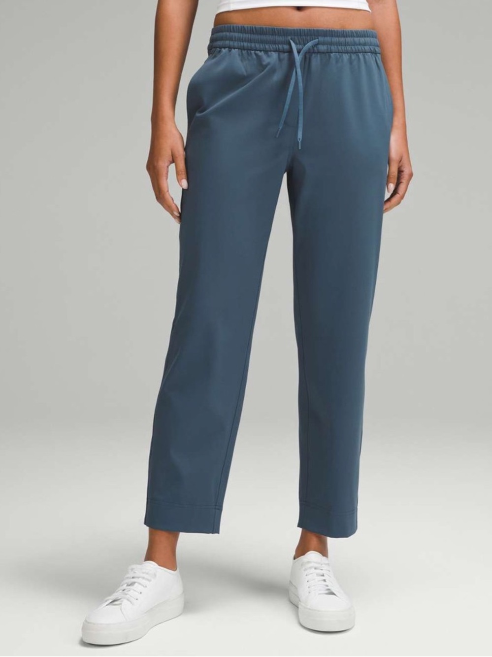 Lululemon Tapered-Leg Mid-Rise Pant Jogger  7/8 Ankle Luxtreme Iron Blue XL